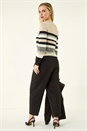 Stone Petite Stripe Round Neck Jumper, Image 3 of 5