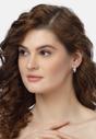 Silver Radiant Rectangle Hoop Earrings, Image 5 of 6