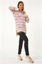 Pink Boucle Fringe Hem Tunic Jumper, Image 1 of 5