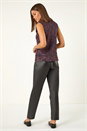 Multi  High Neck Fluffy Tinsel Knit Top, Image 3 of 6