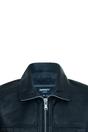 Black Womens Cropped Biker Leather Jacket, Image 4 of 4