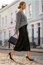 Black iKrush Black Theia Pointed Toe Embellished Strap Shoes, Image 4 of 5