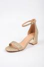 Cream Bella Womens Glitter Block Heel Sandals, Image 5 of 8