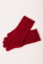 Red SVNX Red Bow Knitted Gloves, Image 2 of 4