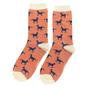 Coral 1 Pack Novelty Animal Patterned Bamboo Socks, Image 3 of 4