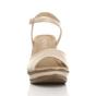 Natural AJVANI Natural High Wedge Heels Ankle Strap Cork Sandals, Image 6 of 6