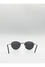Silver Classic Round Metal Frame Sunglasses, Image 4 of 6