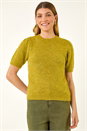 Green Short Sleeve Soft Knit Top, Image 5 of 8