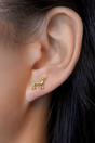 Gold Sterling Silver Sausage Dog Studs, Image 2 of 3