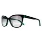 Black Calvin Klein Black Rectangle Black Teal Grey Gradient Sunglasses, Image 2 of 4