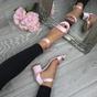 Light Pink Mid Block Heel Ankle Strap Sandals, Image 5 of 6