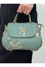 Green Embroidered Crossbody Bag with Zip Charms, Image 1 of 4