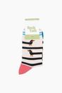Cream Sock Talk Cream Winding Sausage Dogs Funny Bamboo Socks, Image 4 of 4