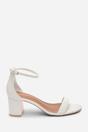 White Beacon Ankle Strap Block Heel Sandals, Image 2 of 6