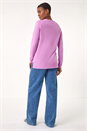 Mauve Soft Crew Neck Jumper, Image 3 of 5