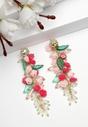 Pink Diva Collection Floral Chandelier Earrings, Image 2 of 5