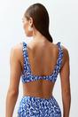 Multi WOVCOR Multi Patterned Knotted Triangle Bikini Top, Image 4 of 4