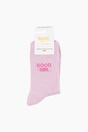 Light Pink Good Girl Combed Cotton Glitter Socks, Image 3 of 4