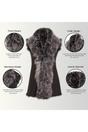 Black Toscana Shearling Sheep Leather Gilet, Image 3 of 6