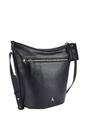 Black "Expression" Real Leather Shoulder Bag, Image 2 of 3