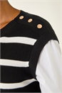 Black Striped Shirt Knit Dress, Image 5 of 5