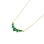 Gold Graduated Round Emerald Stones Gold Plated Necklace, Image 1 of 1