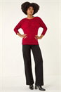 Red Textured Knit Jumper, Image 2 of 5