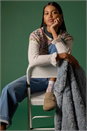Multi  Fairisle Frill Detail Stretch Jumper, Image 7 of 7