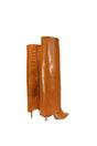 Tan XY LONDON Tan 'Shauna' Foldover Knee High Boots With Stiletto Heel, Image 5 of 6