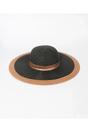 Black Victoria - Metallic Shimmer Wide Brim Straw Hat, Image 2 of 2