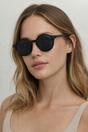 Black Classic Preppy Plastic Frame Sunglasses, Image 1 of 5