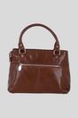 Tan Real Leather Handbag with Detachable Crossbody Strap, Image 3 of 4