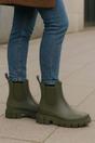 Khaki Wellies Chelsea Ankle Boots Wellingtons, Image 2 of 6