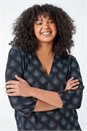 Silver Curve Glitter Sparkle Tunic Top, Image 2 of 6