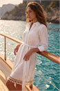 Ivory  Petite Embroidered Floral Shirt Dress, Image 2 of 4