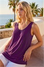 Mauve Stretch Jersey Vest Top, Image 1 of 4