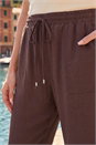 Chocolate Air Flow Wide Leg Trouser, Image 4 of 4