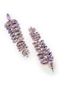 Lilac AVANT-GARDE PARIS Lilac Multicolored Cascading Leaf-Shaped Drop Earrings, Image 3 of 5