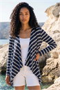 Navy Waterfall Stripe Cardigan, Image 1 of 4