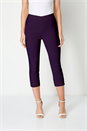 Plum Cropped Stretch Trouser, Image 1 of 7