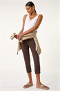 Chocolate Cropped Stretch Denim Jegging, Image 1 of 5