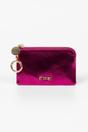 Pink Metallic Faux Leather Small Coin Purse, Image 1 of 2
