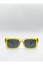 Yellow Square Crystal Frame Sunglasses, Image 1 of 6