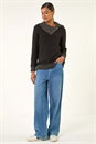 Black Collared Buttoned Knit Jumper, Image 2 of 5