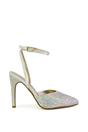 Ivory XY LONDON Ivory 'Indyah' Diamante 2 Part Shoes Ankle Strap Stiletto High, Image 1 of 5