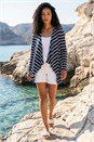 Navy  Waterfall Stripe Cardigan, Image 2 of 4
