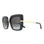 Black Square Top Black on Transparent Black Grey Gradient Sunglasses, Image 2 of 6