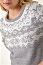 Grey Dusk Snowflake Jacquard Knit Jumper, Image 5 of 5