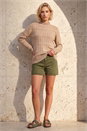 Beige Beaded Ribbed Knit Jumper, Image 2 of 4