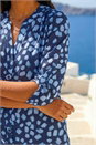 Blue Abstract Spot Print Shirt, Image 4 of 4
